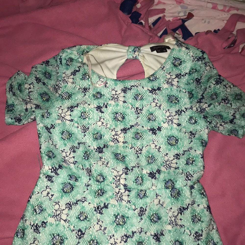 A light blue dress
